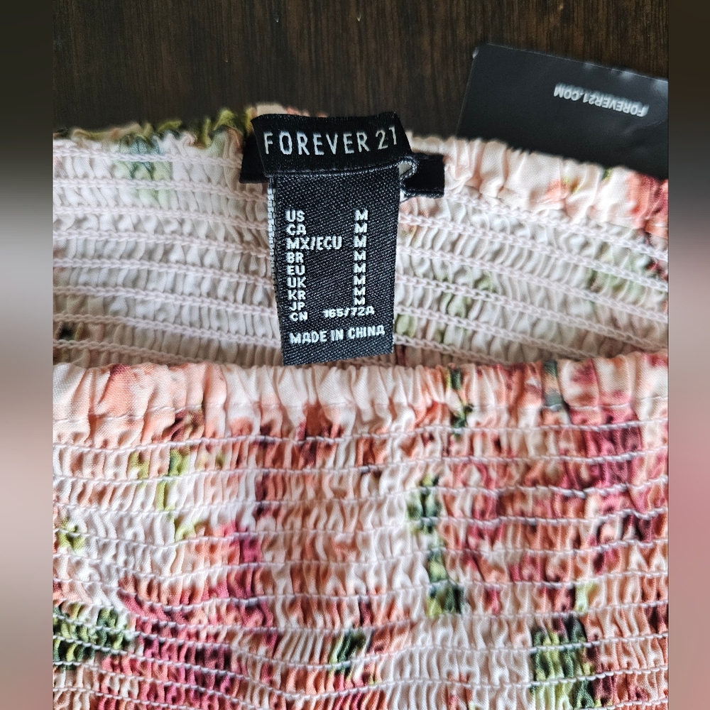 Forever 21 Floral Maxi Skirt (NWT), Size M, with Rope Belt and Side Slits - Picture 12 of 16